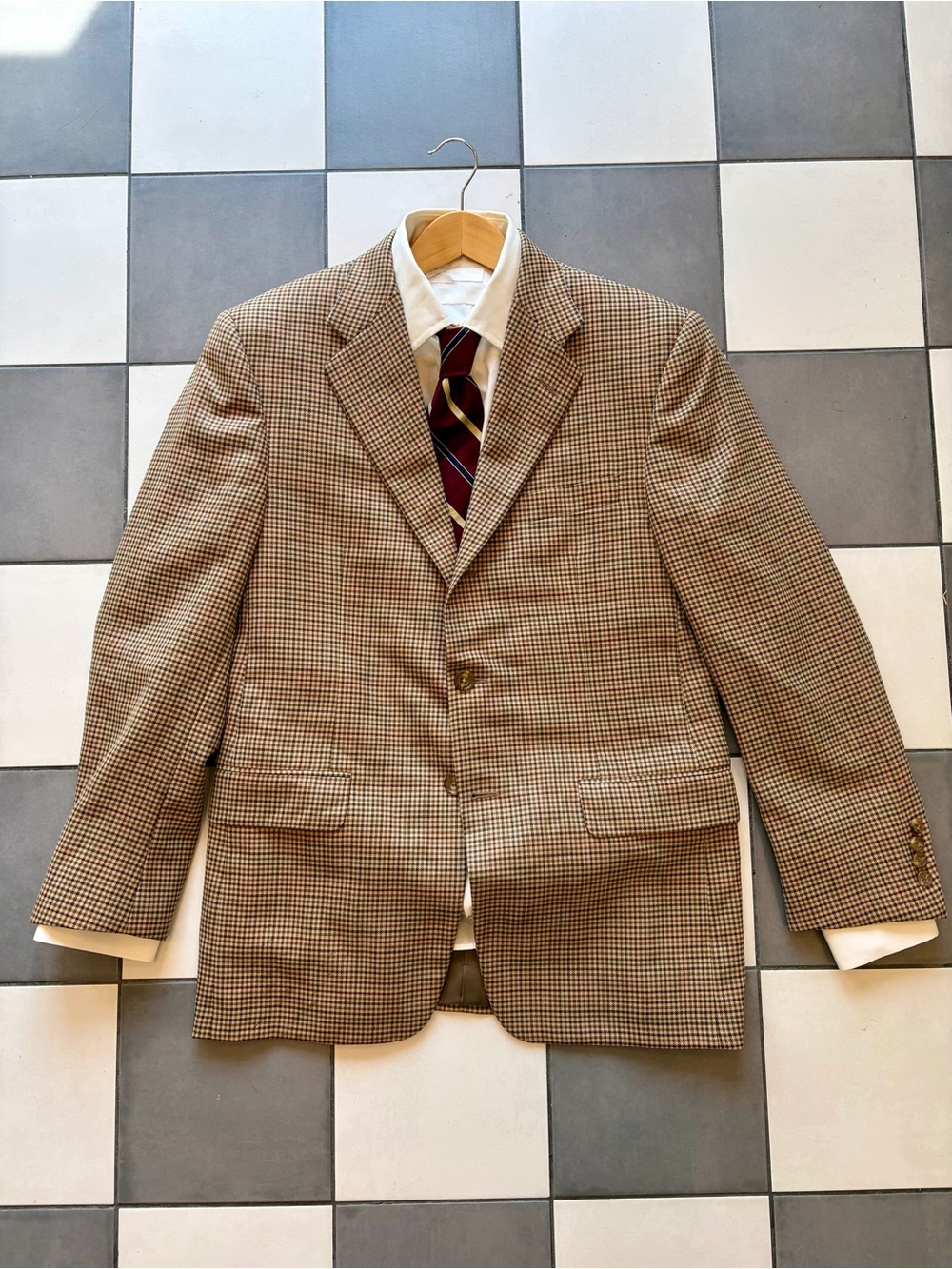 Hickey Freeman Wool Plaid Sport Coat Union Made